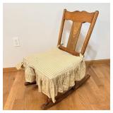Vintage solid oak  Childï¿½s rocking chair 32' T