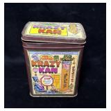 Vintage Kraft Kan tin filled with matchbooks