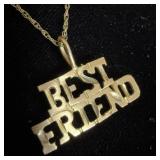 14K Gold best friends necklace 18ï¿½ GF chain