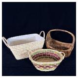 (3) Wicker Baskets
