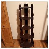 Vintage corner shelving unit 57' T