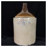3gal Unmarked Stoneware Crock Jug >