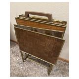 Vintage tray tables with stand
