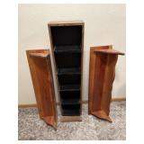2 handmade shelving units 3 foot and DVD tower