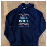 Like New Mens Large Hoodie 'I don't always listen>