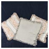 (3) throw pillows