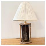 28ï¿½ Mid-century Dan Ward smoked etched glass