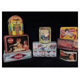 (8) Vintage Coca Cola Collector Tins