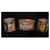 (3) 1984 Victorian Style Bristol Ware Coca Cola >