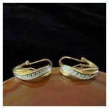 14K Gold & Diamond Earings