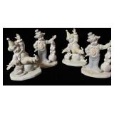 Vintage porcelain clown figurines 6 '