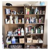 Contents of both shelving units