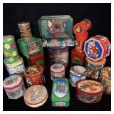 (21) Vintage Christmas Collector Tins