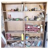 Contents of both shelving units
