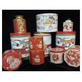 (11) Vintage Christmas Collector Tins