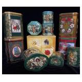 (11) Vintage Christmas Collector Tins
