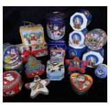 (19) Vintage Christmas Collector Tins