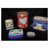 (5) 1990's Hersheys Kisses Metal Collector Tins