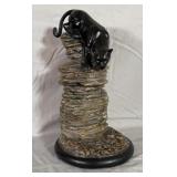 Vintage Stalking Panther Ceramic Statue 13'>