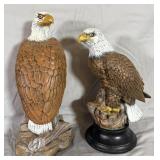 (2) 1984 Arnels Ceramic Eagle Statues 14' &12'