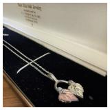 10K Black Hills Gold & sterling silver necklace