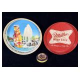 Vintage serving trays Miller highlife, grain belt