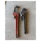 2 pipe wrenches