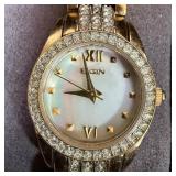 Elgin Womens Rhinestone Wrist Watch