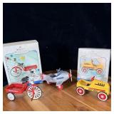 (3) Hallmark keepsake pedal car Christmas