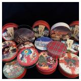 (15) Vintage Collector Christmas Tins