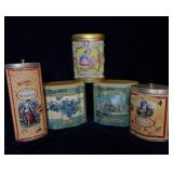 (5) Vintage Collector Tins Pasta Semilina