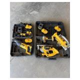 Large assortment of 18 V DeWalt cordless power >