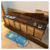 King size waterbed foundation with storage
