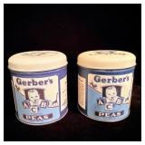 Vintage Gerber's ABC Peas Tin Cans