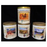(4) Vintage Trails End Gourmet Popcorn Collector >