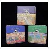 (3) Vintage Byrd Cookie Company Wafer Tins