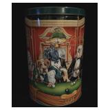 Large Popcorn Tin, Dogs Playing Poker