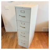 Metal filing cabinet with hanging folders 49' >