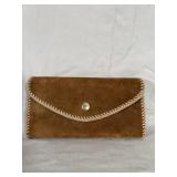 Vintage Brown Suede Womens Wallet