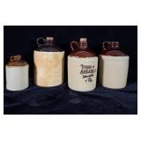 (4) Stoneware Crock Jugs Pride of Arkansas, >