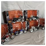 (6) Harley-Davidson 118 scale motorcycles, flht