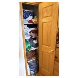 Closet full of miscellaneous linens