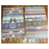 (2) vintage Mexican-Zapotec woven textiles 48ï¿½ x