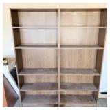 2 sets of 6 foot tall bookcases with adjustable >