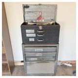 Vintage two-piece craftsman toolbox filled w/tools