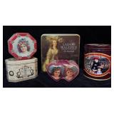Vintage Victorian Style Lady Walton Cookie Tin &>