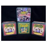 (4) Vintage Crayola Crayon Tins >
