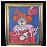 Original Elke Sommer Painting ï¿½Clowning Aroundï¿½