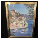 Original Elke Sommer Painting of of Portofino,