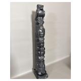 Hand carved Totem Pole, stone, Tom Hans, 16 ï¿½ï¿½ T